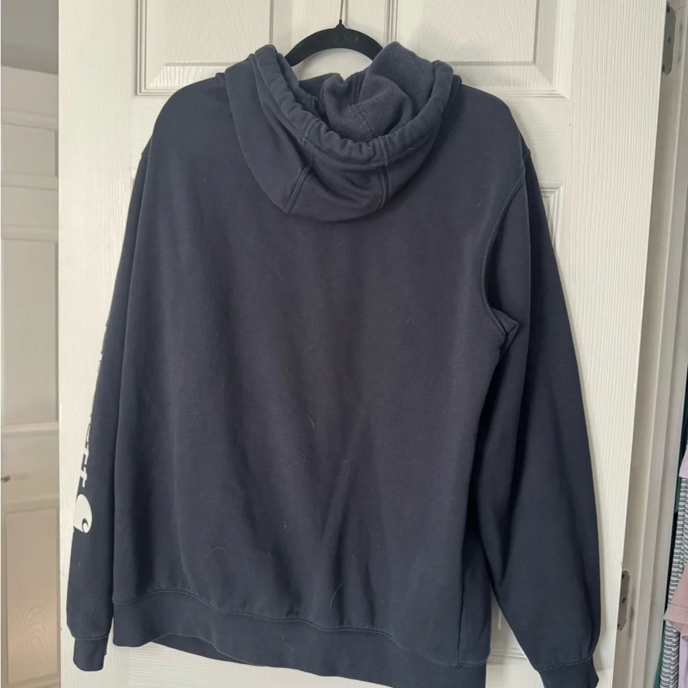 Carhartt Men's navy Hoodie - Picture 3 of 4